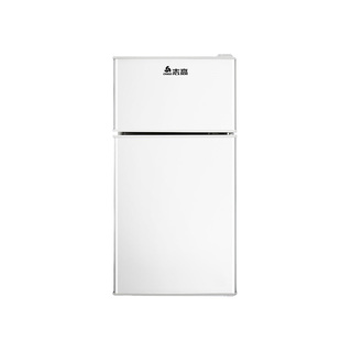 志高小型冰箱双开门租房商用宿舍办公室一级省电冰箱双开门电冰箱