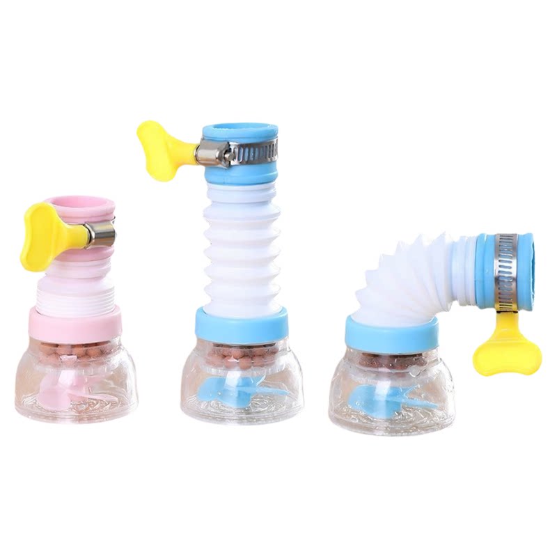 家用型水龙头防溅头加长延伸过滤器厨房节水花洒可旋转净水喷头嘴