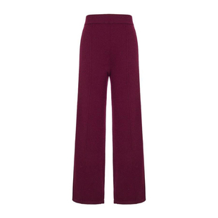 【100%绵羊毛】婉甸25年冬季新品安可拉红毛织长裤休闲裤1244P14