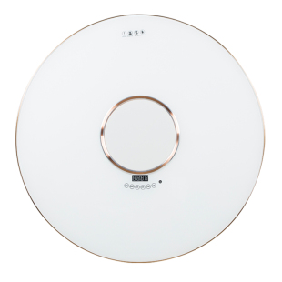 餐桌圆桌子钢化玻璃转盘加热电磁炉火锅电动自动一体家用旋转圆盘