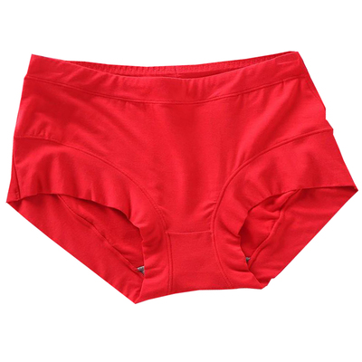 彩田正品女红色莫代尔棉无痕内裤