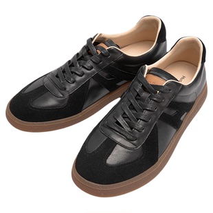 Hush Puppies暇步士真皮德训鞋男鞋2025春季新款通勤休闲阿甘鞋