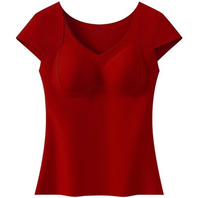 法百莲秀禾服打底衣带胸垫红色