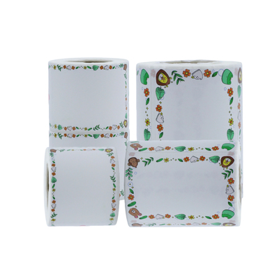 可爱彩色花色价格标签机打印纸