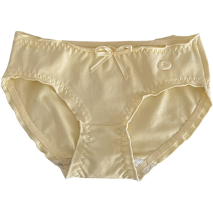 内裤女纯棉裆纯色简约荷叶边花边日系少女甜美中腰舒适透气大码