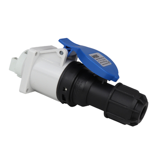 尼龙舞台灯光插座箱工业插座3孔16A红黄蓝绿黑多色220V 开孔45X45