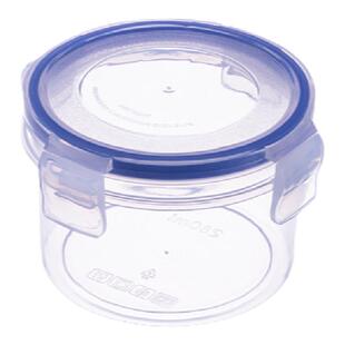 小号圆形300ml塑料婴儿辅食盒小零食盒儿童水果盒冰箱样品留样盒