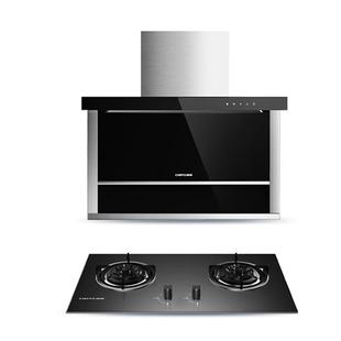 前锋抽油烟机燃气灶7字烟机LZD712灶具套装不锈钢大吸力顶侧双吸