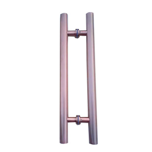 玻璃门拉手红古铜不锈钢有无框推拉门斜脚把手青古铜拉丝木门拉把