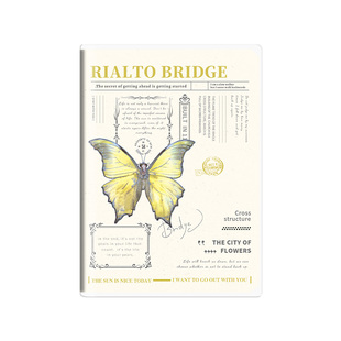 B5高颜值笔记本本子庄生梦蝶胶套本复古ins风大学生专用考研笔记本A5加厚软皮初高中生课堂笔记记事本日记本