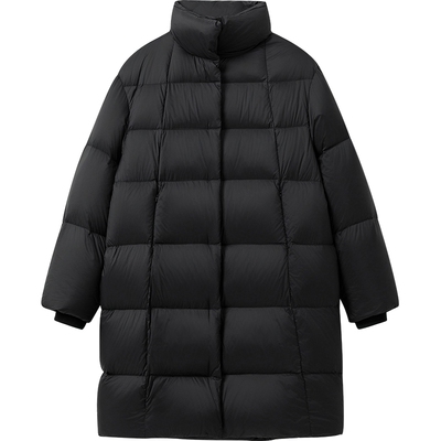 播中长款直筒宽松羽绒服女冬季立领休闲保暖外套DDR4RD5115