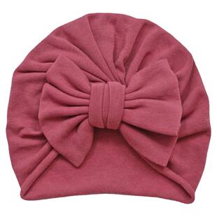 新生婴儿帽子春秋款德绒女童宝宝新生儿蝴蝶结儿童胎帽保暖帽