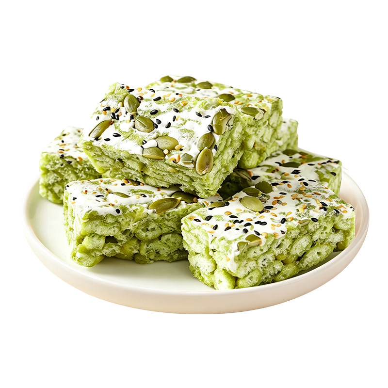 五蔬青汁奶盖沙琪玛饱腹营养代餐菠菜西兰花梗菜青菜芹菜休闲零食