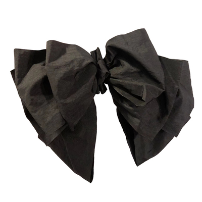 8.25韩国直播baket设计感布艺多层蝴蝶结弹簧夹