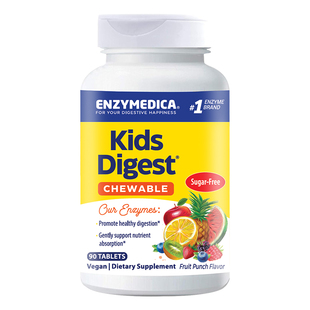 enzymedica美国进口复方广谱宝宝儿童复合消化酶咀嚼片调积食胀气