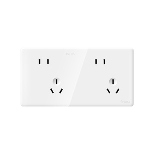 公牛双86型开关插座多孔暗装10A双五孔十孔连体厨房联排插座面板