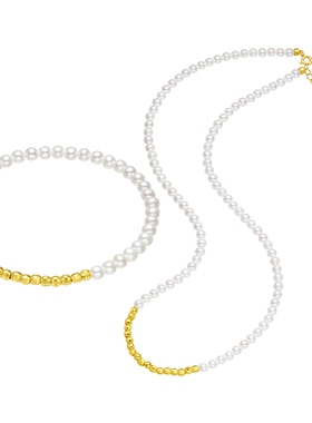 六桂福珠宝银饰方糖少女项链