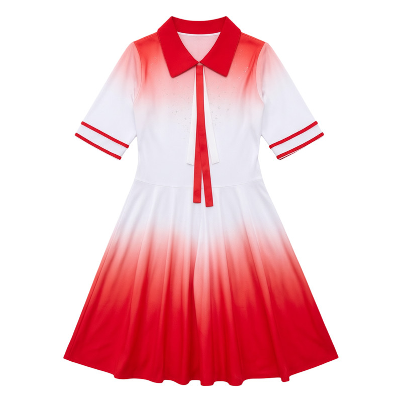 心中的信仰舞蹈服红色舞蹈演出服女童六一儿童喜庆表演服装