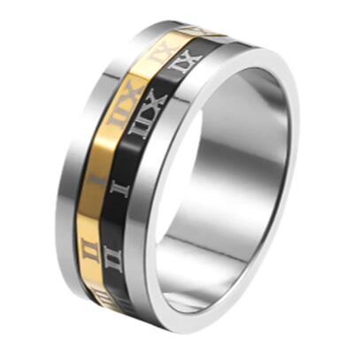 男士钛钢轻奢小众复古风戒指指环