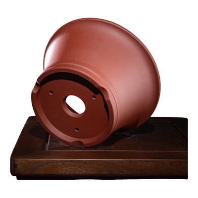 李记紫砂花盆五道素精品优质泥料紫砂传统圆形盆景盆