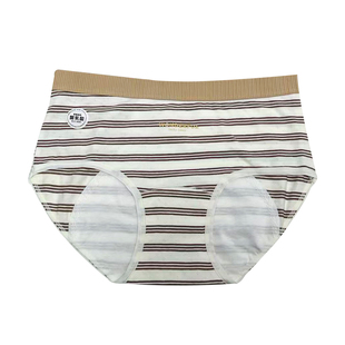 条纹舒适例假大姨妈生理裤女士月经期防漏专用初中生全棉纯棉内裤