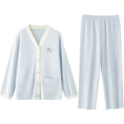 女棉氨睡衣红豆甜美开衫款家居服