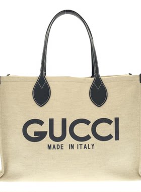 中古GUCCI古驰帆布手提女包