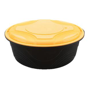 一次性餐盒样品圆形长方形透明塑料外卖打包盒黑色加厚汤碗快餐盒