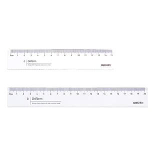 得力透明直尺带波浪线尺子小学生一年级格尺多功能专用高颜值量角器绘图测量几何刻度绘图函数尺文具用品套装