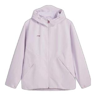 李宁运动风衣女士内里加绒柔软亲肤合身舒适时尚简约百搭连帽外套