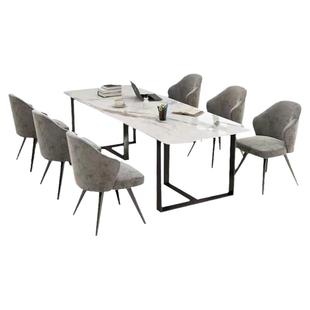 岩板会议桌长桌现代简约轻奢高级感长条桌子工作台洽谈桌椅办公桌