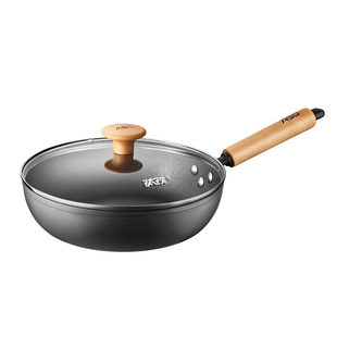 【免开锅】爱仕达有钛不粘牛排煎锅铁锅平底锅家用炒菜锅煎饼锅