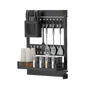 厨房调味拉篮调料拉篮调味篮刀具拉篮抽屉式窄柜拉篮洞洞板拉篮