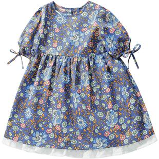 【夏季清仓】雅童小铺童装女童中袖连衣裙夏季全棉儿童可爱裙子