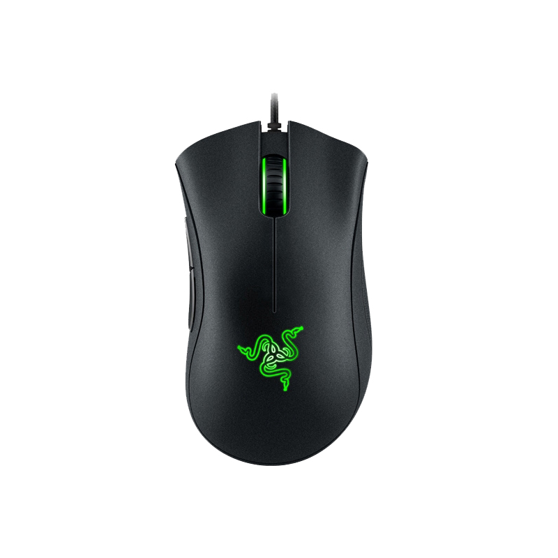 Razer雷蛇炼狱蝰蛇标准版黑色编织线电竞游戏笔记本电脑有线鼠标