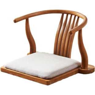 榻榻米椅子靠背椅日式和室椅床上座椅带扶手落地飘窗椅凳无脚炕椅