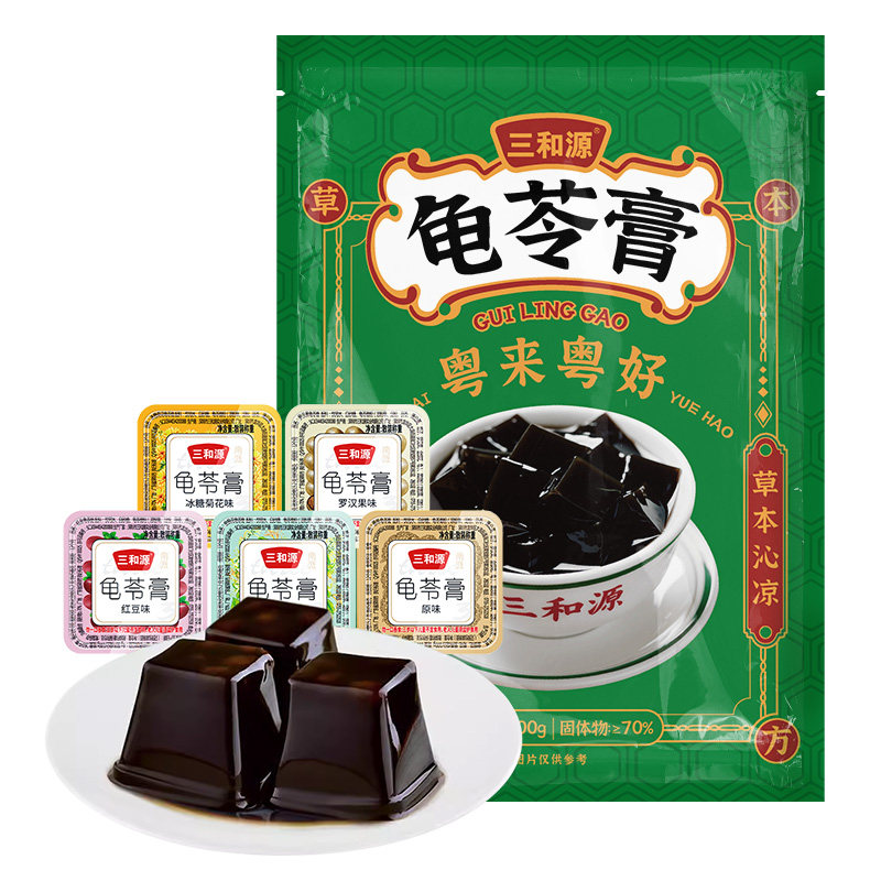 三和源红豆龟苓膏休闲网红儿童零食凉粉烧仙草果冻布丁官方旗舰店
