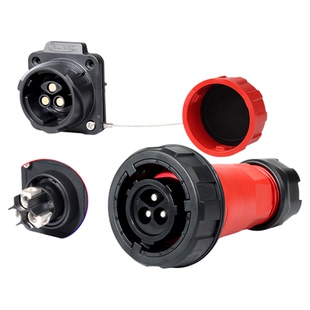 凌科DL28连接器大电流50A安大功率2芯3孔5PIN针防水航空插头插座