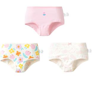 巴拉巴拉女童内裤平角儿童三角短裤小大童宝宝不夹PP抗菌萌三条装