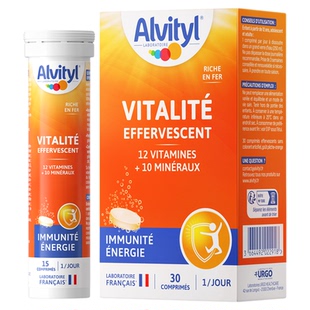 【提神补能】法国Alvityl安维力女性复合维矿泡腾片B族+VC高能量