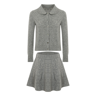 DUCHUNZI冬绒少女全羊毛绞花