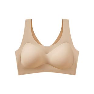 纯珂斯尼内衣女无痕薄款聚拢无钢圈裸感背心式文胸舒适简约收副乳