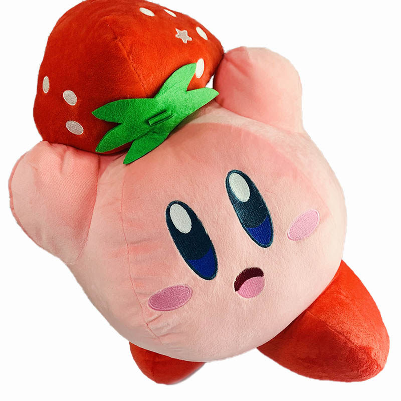 夏季草莓星之卡比大号毛绒公仔 日本Kirby士多啤梨甜美夏日系列