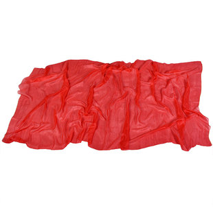 肚皮舞纱巾真丝 纯色大红白色丝巾肚皮舞手抛纱高档表演 舞蹈纱巾