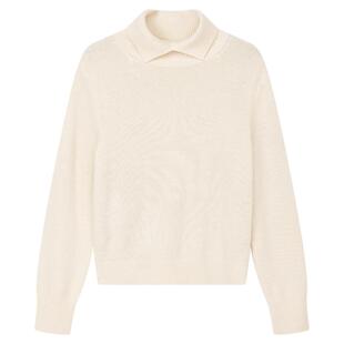 佧茜文100%绵羊毛设计感针织衫2025冬季新款气质高领开衩针织上衣