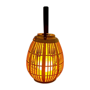 太阳能灯笼庭院花园阳台造景小院竹编灯手提落地灯户外吊灯氛围灯
