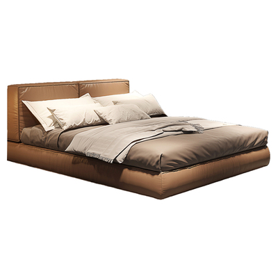 粤府新款意式极简真皮落地床