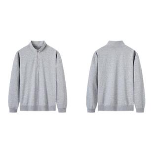 九牧王男装2025秋冬新款高棉休闲百搭半拉链立领卫衣长袖男款上衣