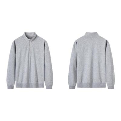 九牧王男装2025秋冬新款高棉休闲百搭半拉链立领卫衣长袖男款上衣