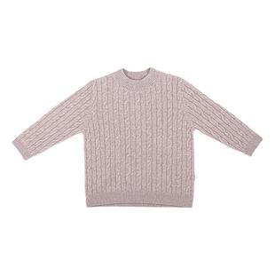 ArborTree纯臻系列100%山羊绒男女宝复古麻花半高领套头毛衣春秋